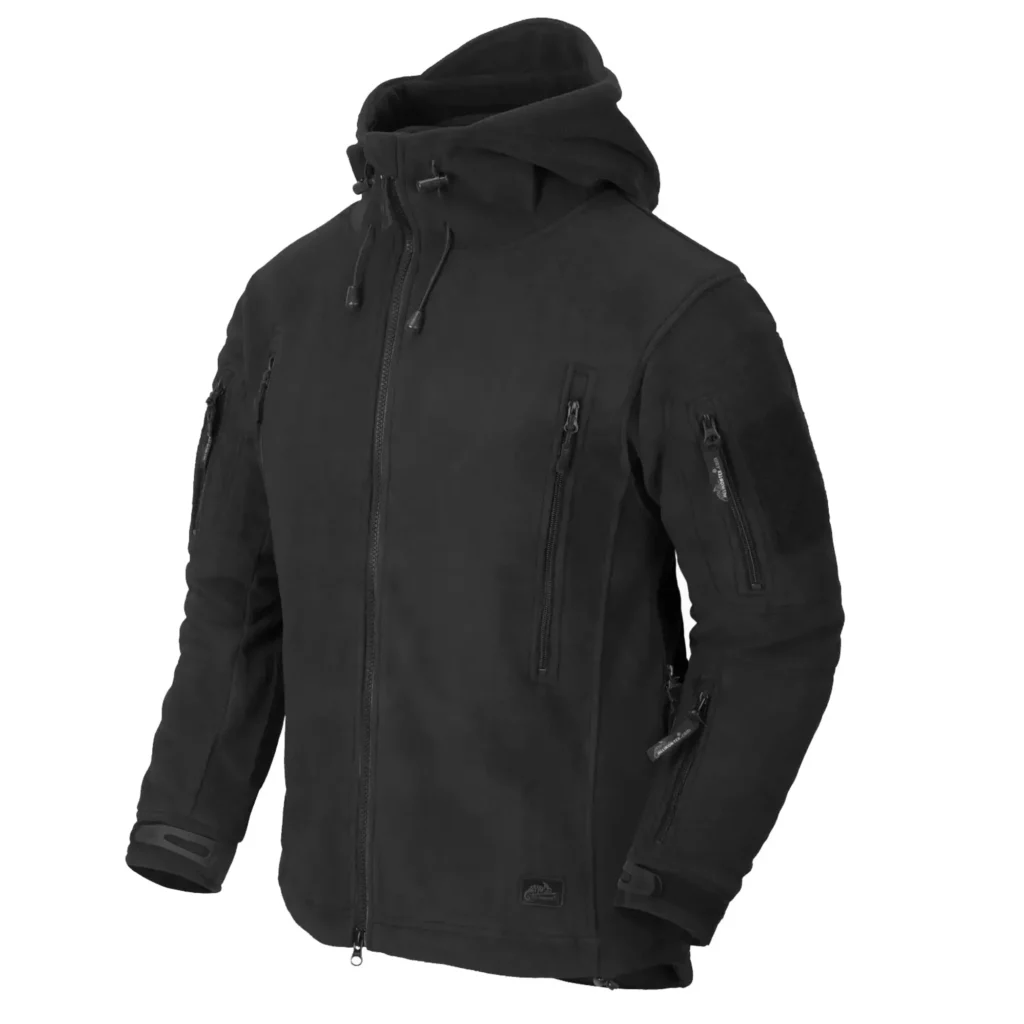 double fleece insulating layer in black