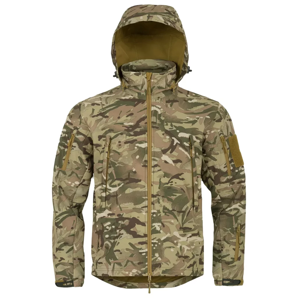 softshell jacket in military camouflage