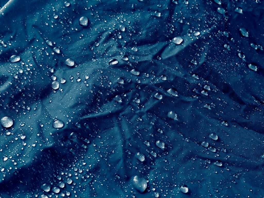 water drops on waterproof membrane durable water Repellent 