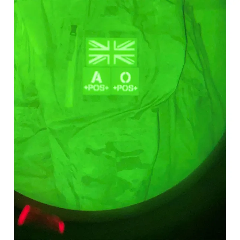 First Strike Multicamo IR Blood Group Hook and Loop Patch O POS-4