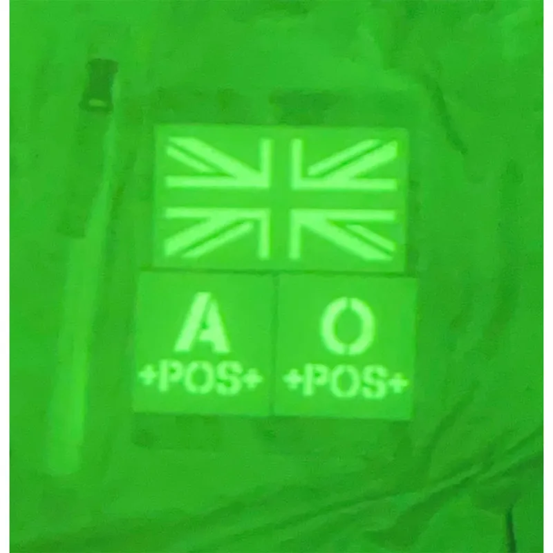 First Strike Multicamo IR Blood Group Hook and Loop Patch O POS-1