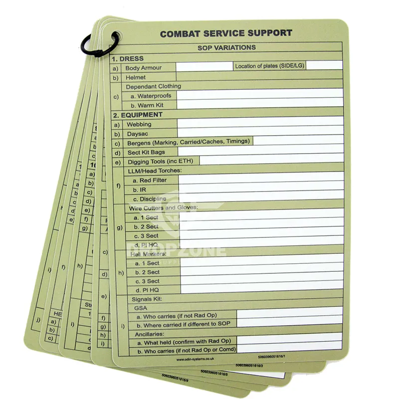 Odin A5 Combat Service Support Slate Card Pack CSS