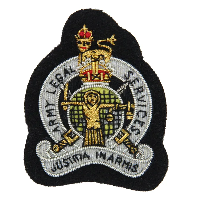 Army Legal Service ALS Kings Crown Cloth Cap Badge