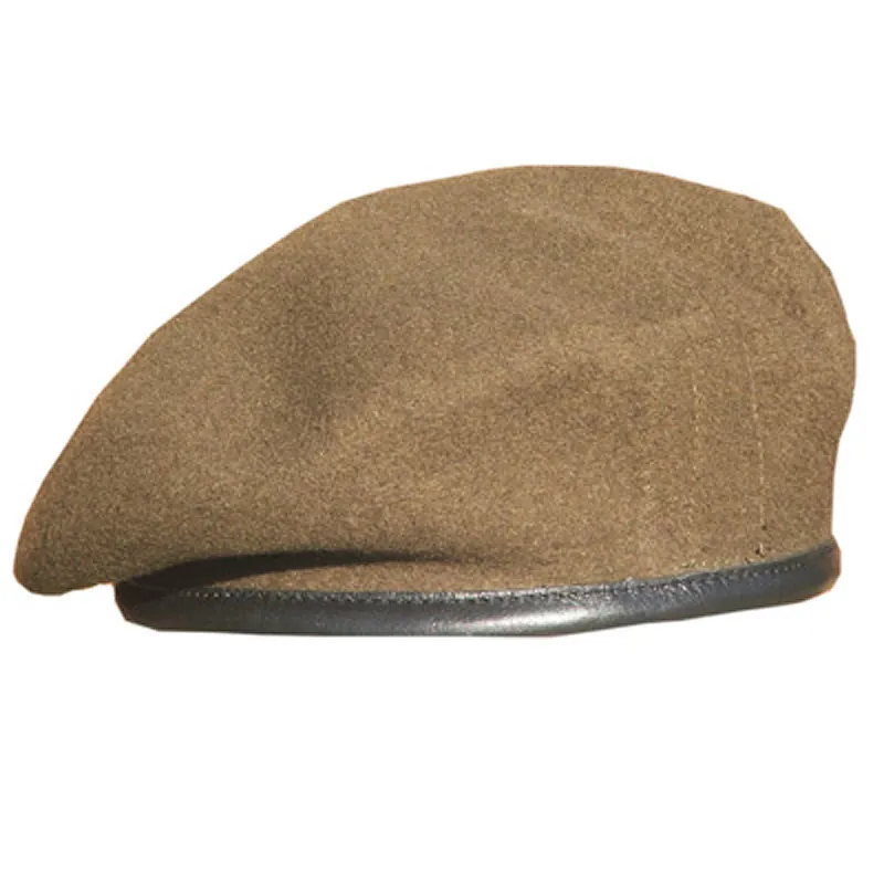 Khaki Officers Small Crown Beret