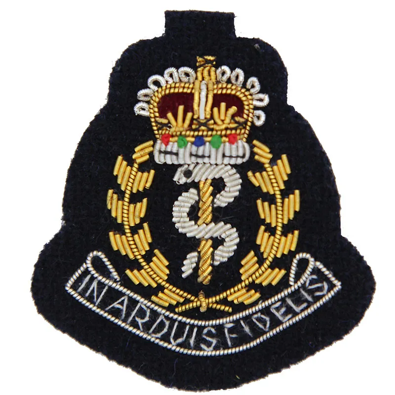 RAMC Navy Officers Cloth Cap Badge