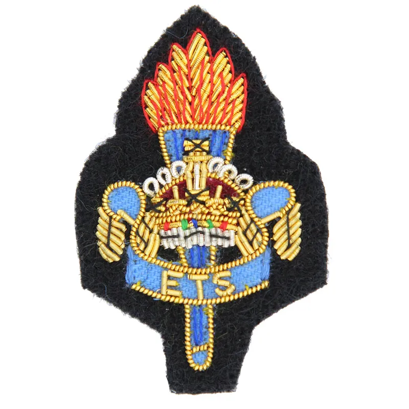 ETS Officers Cap Badge Black Backing