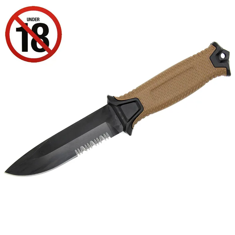 GSA Coyote Tan Survival Knife and MOLLE Sheath-1