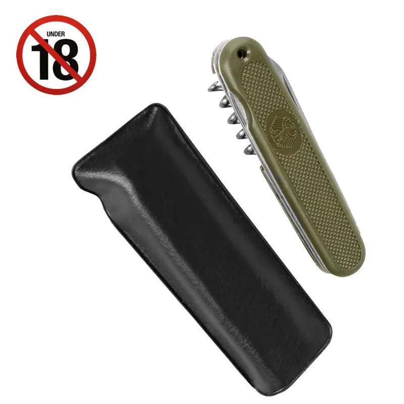 Green BW German Army Style Pocket Knife-1