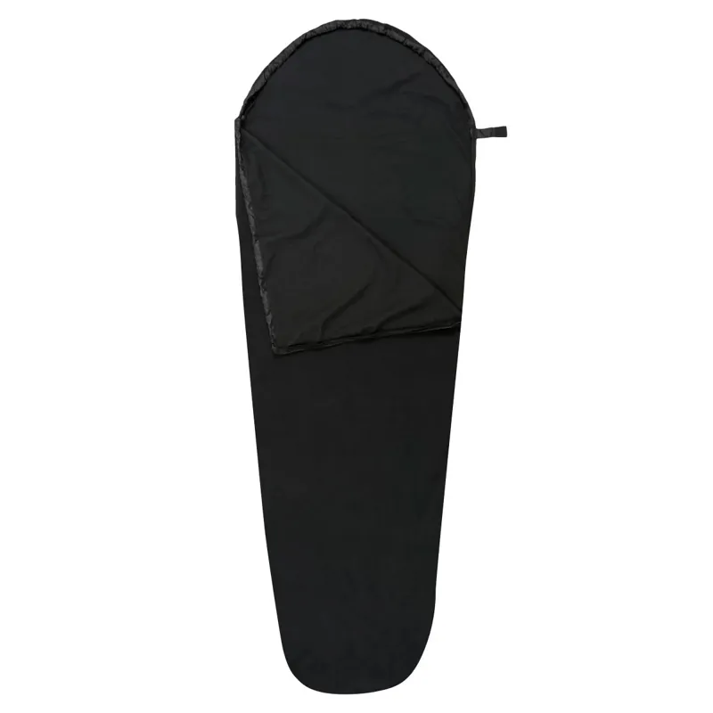 Highlander Mummy Fleece Sleeping Bag Liner Black