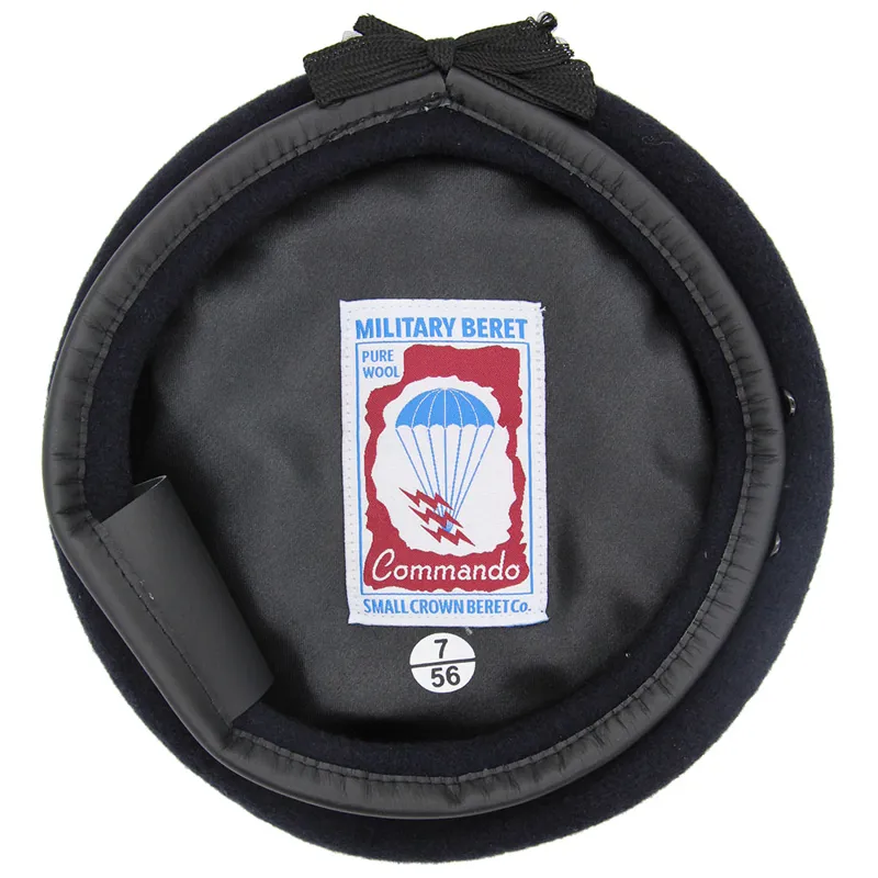 Navy Blue Commando Small Crown Berets Co-1