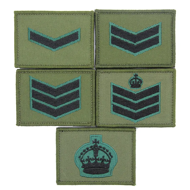 Rifles Commando Hook and Loop Rank Patches