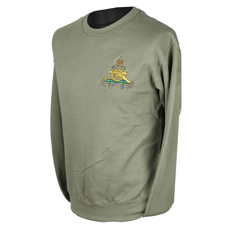 Royal Artillery Kings Crown Sweatshirt Olive