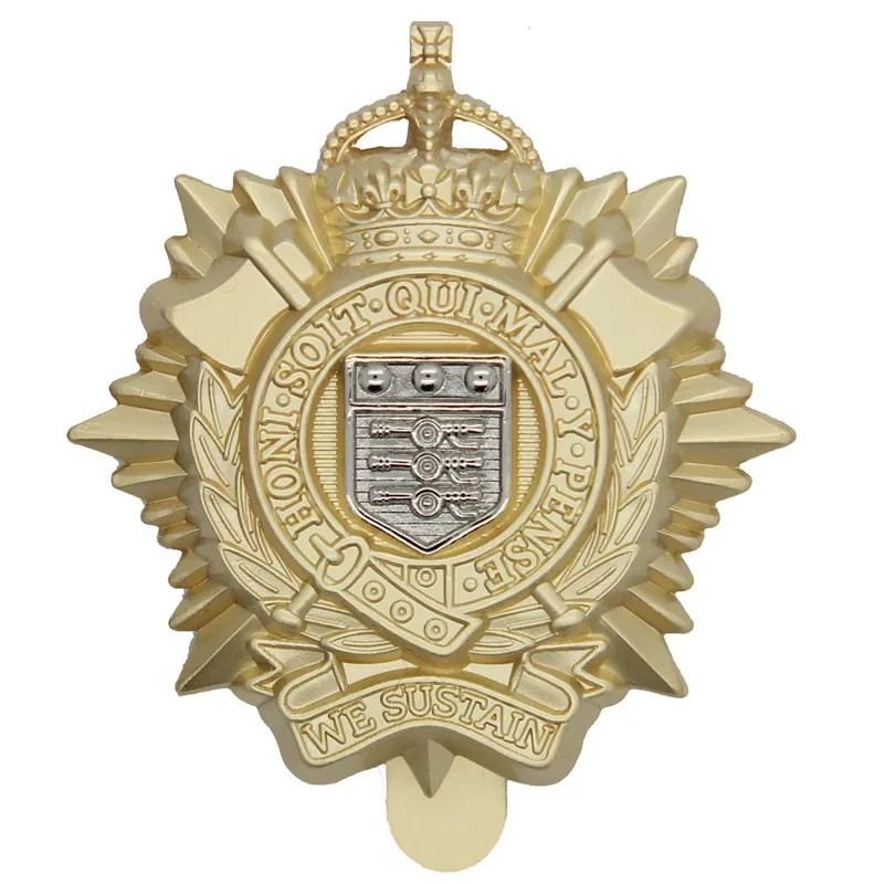 RLC Kings Crown Metal Cap Badge
