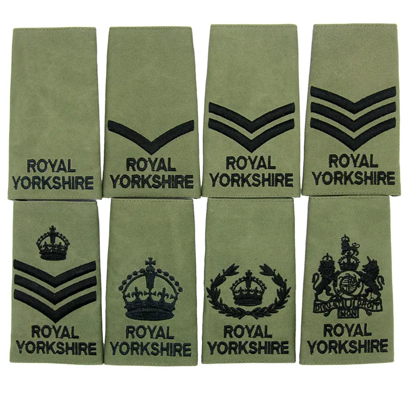 Royal Yorkshire Regiment OD Rank Slides