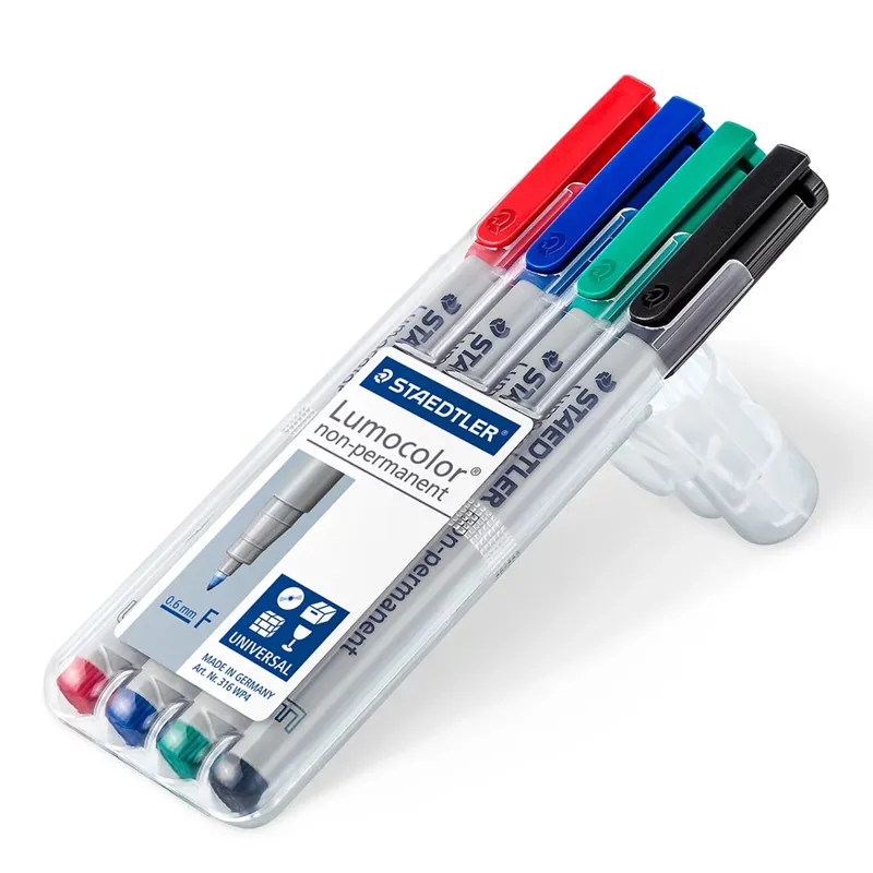 Staedtler Lumocolor Non-Permanent Pen 316 WP4 Fine Tip