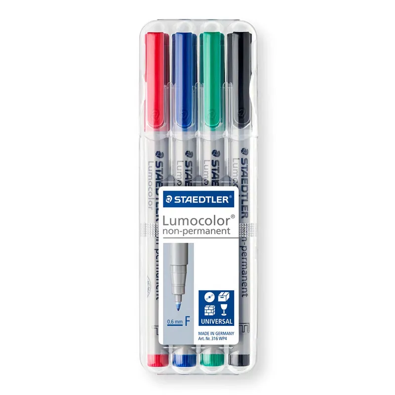 Staedtler Lumocolor Non-Permanent Pen 316 WP4 Fine Tip-1