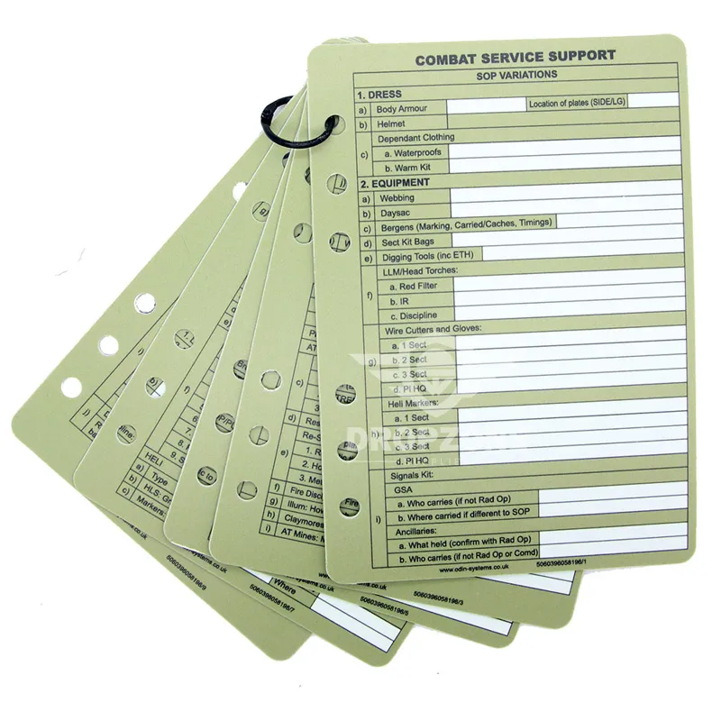 Odin TAMS Combat Service Support Slate Card Pack CSS