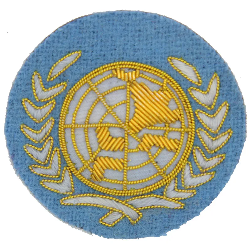 United Nations UN Cloth Officers Cap Badge Quick Delivery