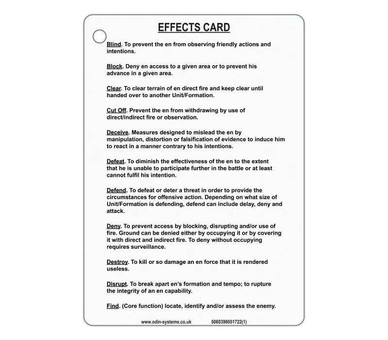 Odin A6 Effects Slate Card Crib Card