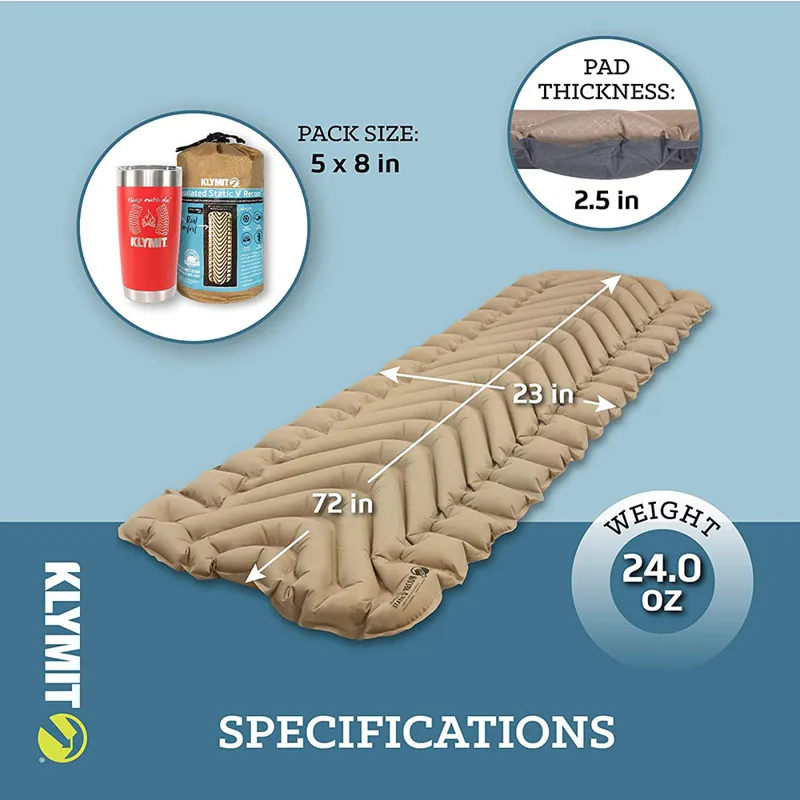 Klymit Insulated Static V Sleeping Pad - Recon-4