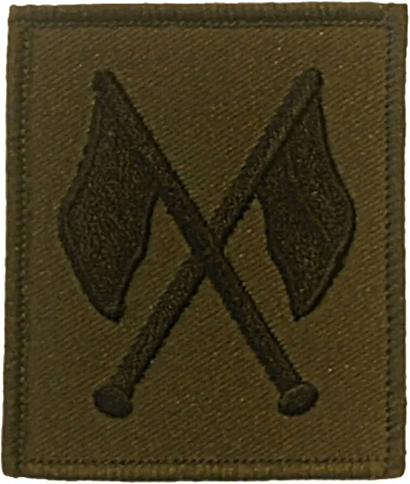 Crossed Flags Signallers Olive Patch