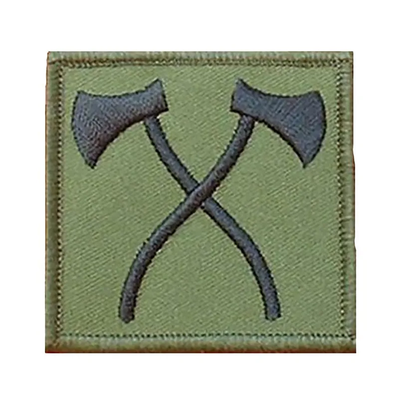 Pioneer Crossed Axes Olive Patch