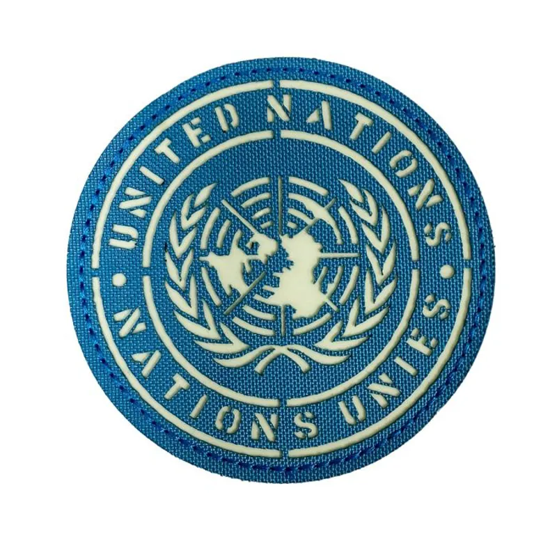 United Nations Lazer Cut Glow in The Dark Velcro Badge-2
