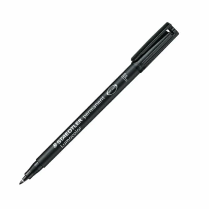 Staedtler Lumocolour Permanent Pen Marker 318 BLACK Fine Tip