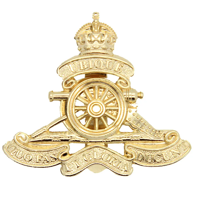 Royal Artillery Kings Crown OR's Brass Cap Badge
