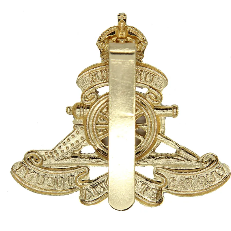 Royal Artillery Kings Crown OR's Brass Cap Badge-1