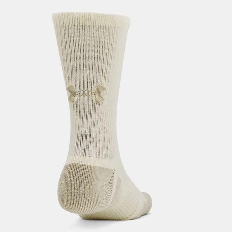 Under Armour Performance Tech 3-Pack Crew Khaki Ivory Dune Socks-2