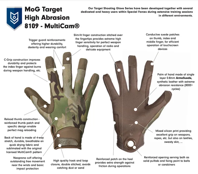 MOG Target High Abrasion 8109 Multicam Gloves-2