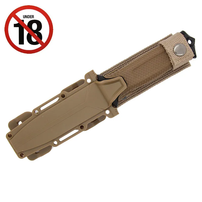 GSA Coyote Tan Survival Knife and MOLLE Sheath-4
