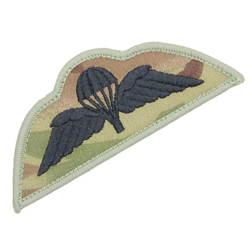 British MTP Black Para Wings Hook and Loop