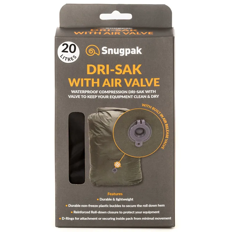 Snugpak Olive 20ltr Dri-Sak With Air Valve-1