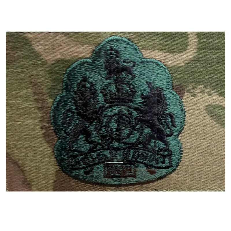 Rifles Commando Style Hook and Loop Rank Patch Kings WO1 MTP