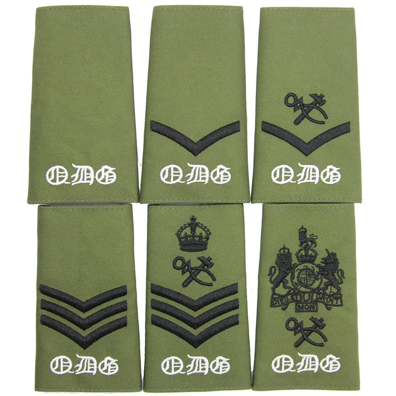 Queens Dragoon Guards QDG and REME Olive Rank Slides 