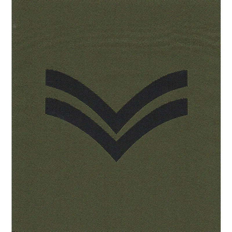 Olive Woven Rank Patch: CPL Two Chevrons