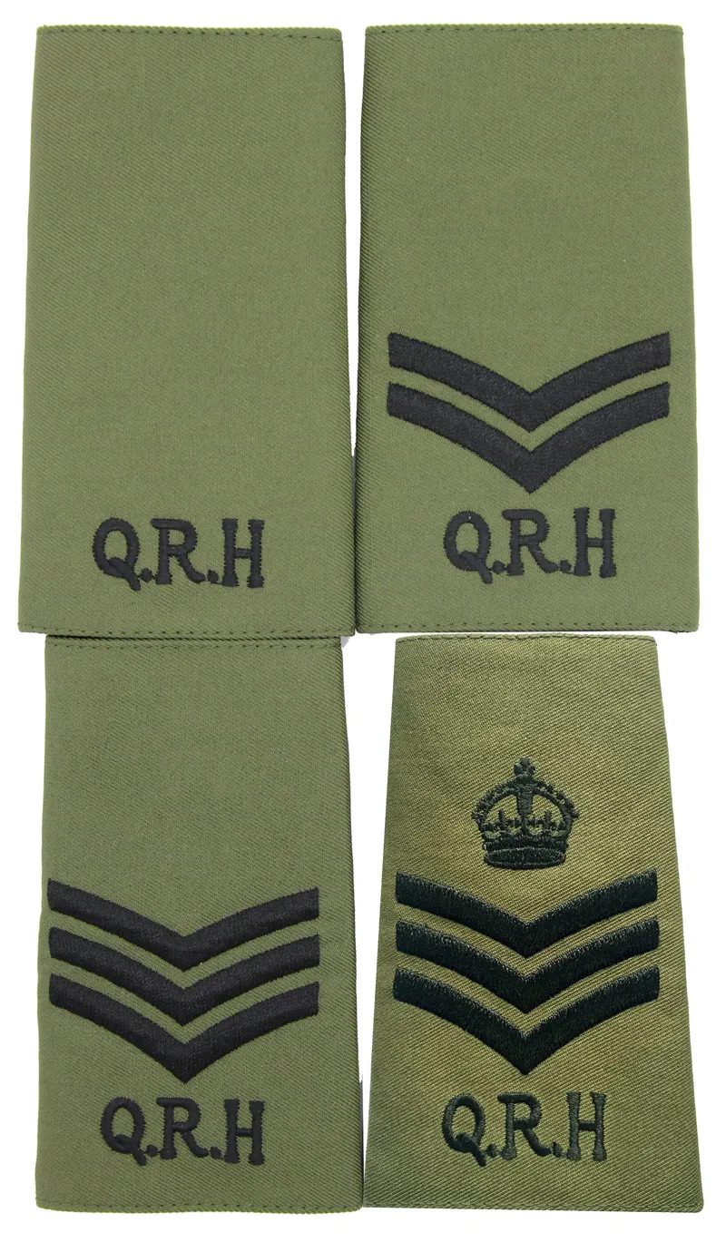 Queens Royal Hussars QRH Rank Slides