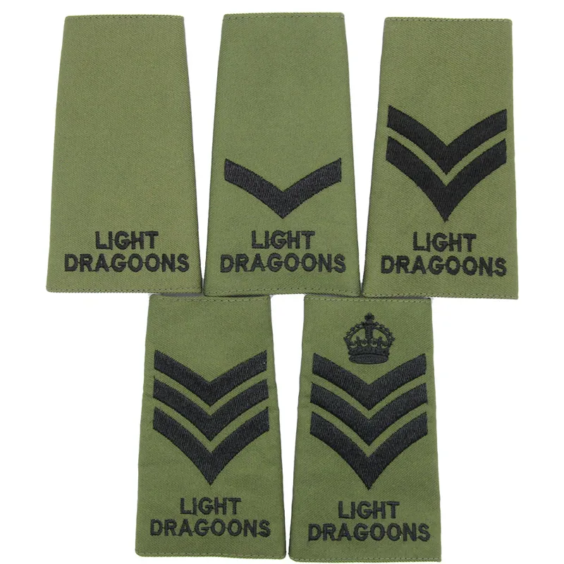 Light Dragoons Olive Rank Slides