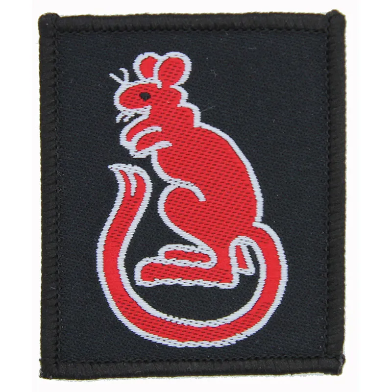 7th Light Mechanised BCT Hook and Loop Red Black TRF x3 Pack-1
