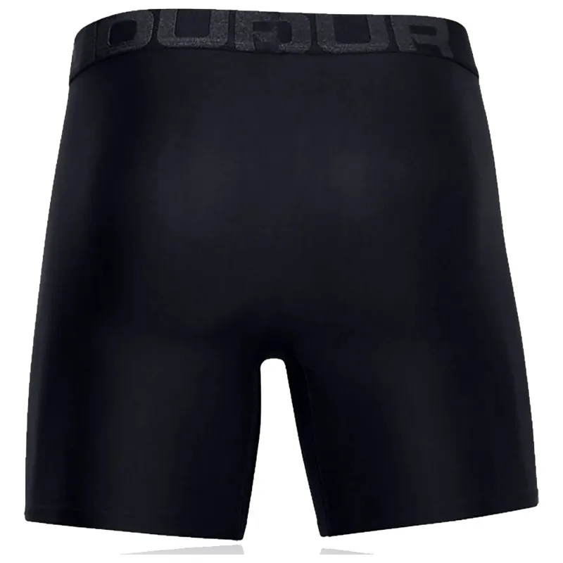 Under Armour Tech 6 Inch Boxer Jocks Black 2 Pack-2