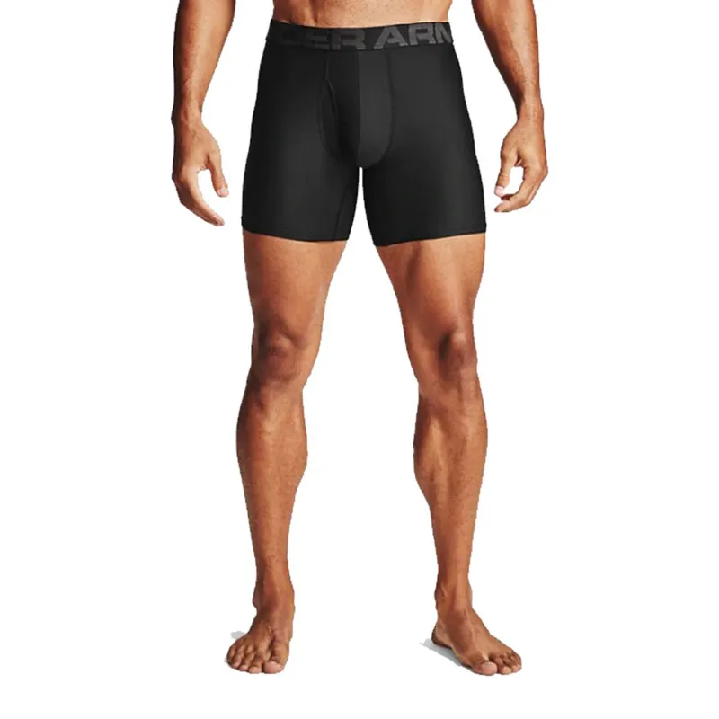 Under Armour Tech 6 Inch Boxer Jocks Black 2 Pack-3