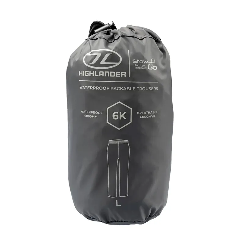 Highlander STOW and GO Waterproof Trousers Black-1
