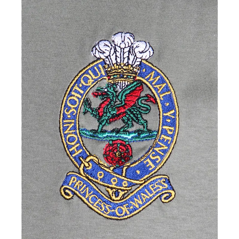 Princess of Wales Royal Regiment PWRR Olive T-Shirt-1