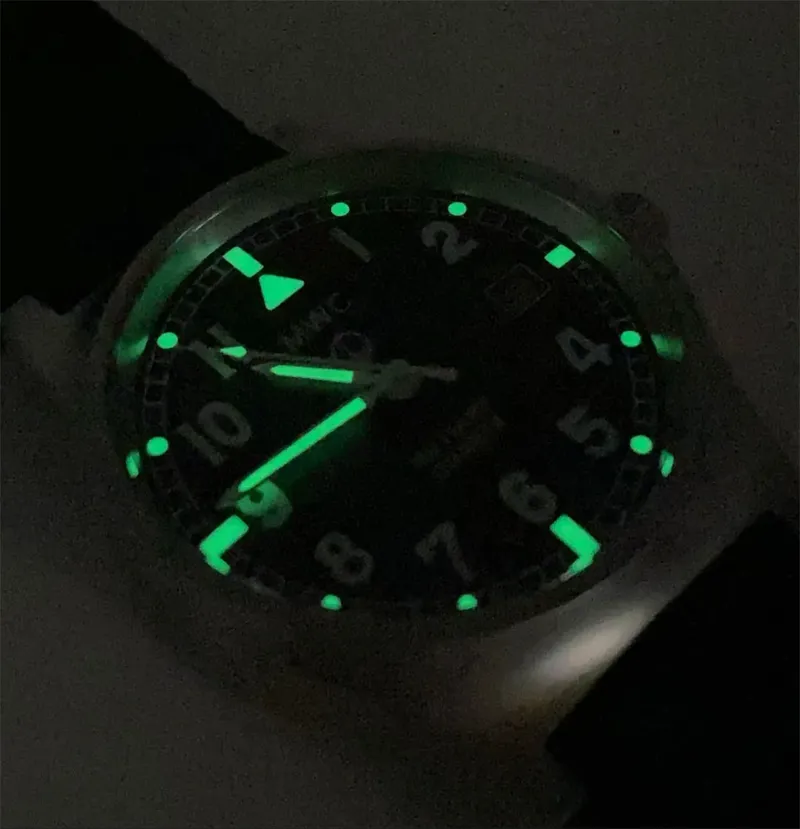 MWC G10 LM Stainless Steel Military Watch on a Grey NATO Strap-3