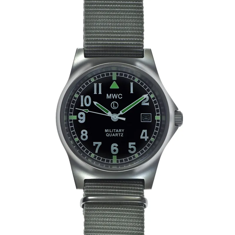 MWC G10 LM Stainless Steel Military Watch on a Grey NATO Strap