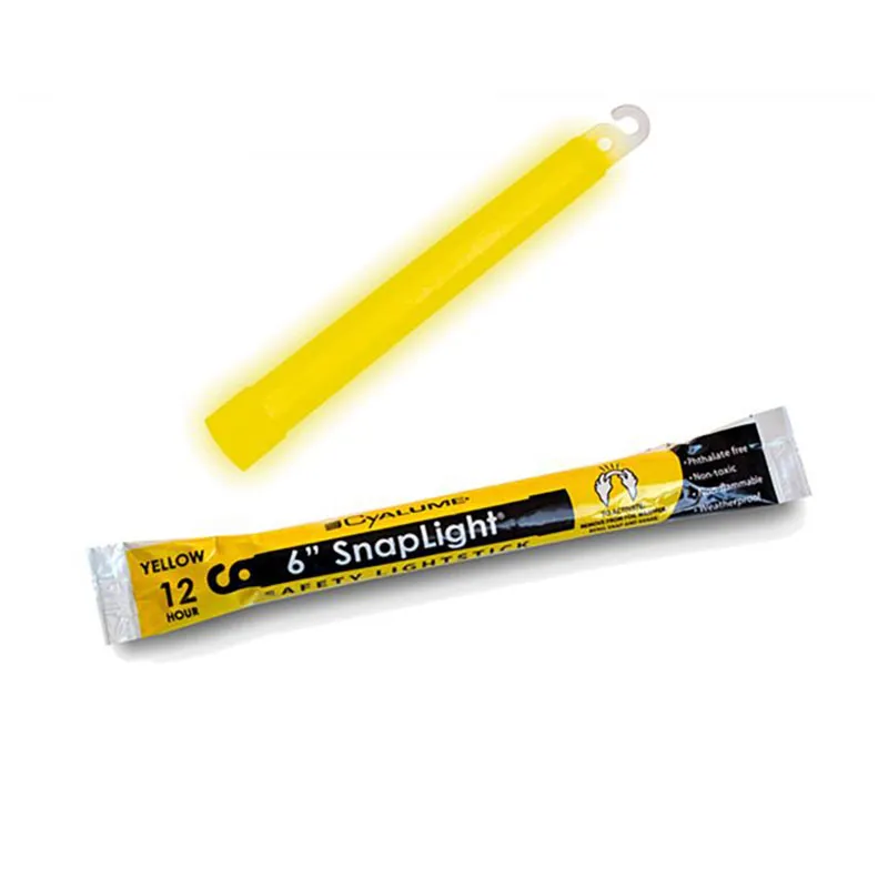 Yellow  6 Cyalume Snaplight Lightstick  12 Hour Duration