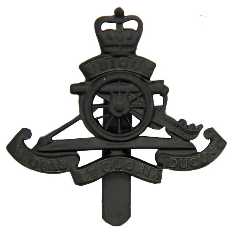 Royal Artillery Black Brass Cap Badge