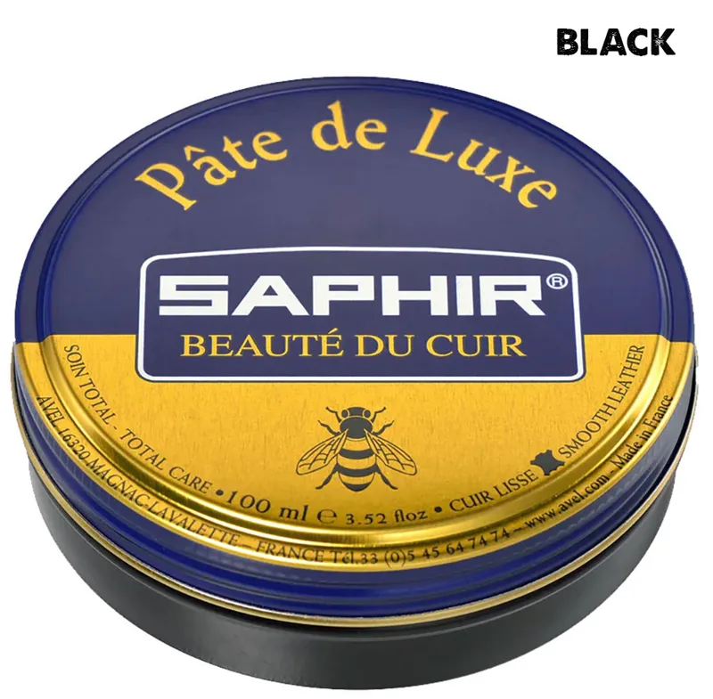 Saphir Beaute De Cuir Black High Gloss Shoe Polish 50ml